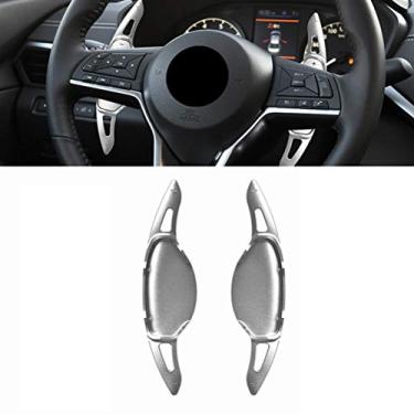 Imagem de ontto Lâmina de câmbio estendida para Nissan Teana 2019 2020 Liga de Alumínio Volante Pá Shifter Extensão Cobertura de Guarnição Prata