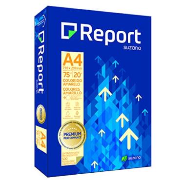 Imagem de Papel Sulfite Report Amarelo A4 75g 500 folhas