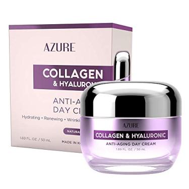 Imagem de AZURE Collagen & Hyaluronic Acid Anti Aging Day Cream - Renewing, Toning & Hydrating Face Moisturizer - Reduces Wrinkles, Creases & Fine Lines - Locks in Moisture - Skin Care Made in Korea - 50mL / 1.69 fl.oz.
