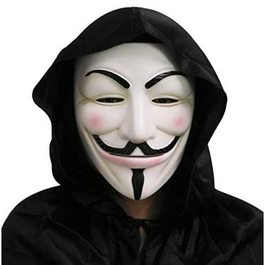 Imagem de Gmasking V for Guy Fawkes Anonymous Cosplay Mask Resin Hacker Halloween Party Costume Props