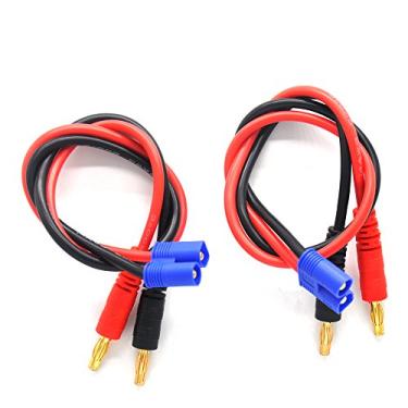 Imagem de Padarsey EC3 Connector Plug -> 4mm Banana Plugs Battery Charge Lead Adapter Cable - 2 Pack - Apex RC Products #1405