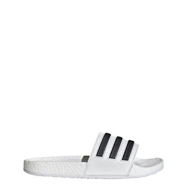 Imagem de adidas unisex adult Adilette Boost Slide Sandal, White/Black/White, 8 Women Men US
