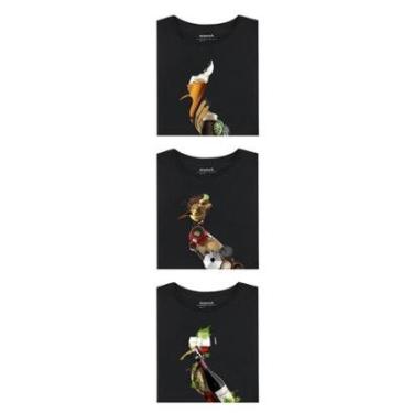 Imagem de Kit 3 Camisetas Pica Pau Cerveja Reserva-Masculino