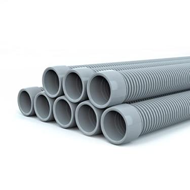 Imagem de Poolvio Mangueira profissional para aspirador de pó de piscina - Mangueiras de 8 peças de 3,8 cm para extensão/substituição a vácuo de piscina - Compatível com todos os principais limpadores