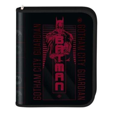 Imagem de Fichário universitário zíper batman gotham city argolado dc