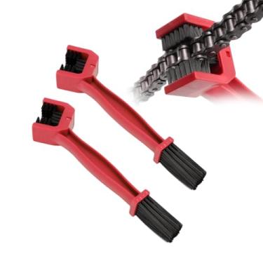 Imagem de Sylvil 2 peças de arruela de corrente de bicicleta ou motocicleta, esfregão de engrenagem de corrente de motocicleta, removedor de sujeira, escova de limpeza universal de pedaleira de mountain bike,