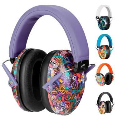 Imagem de Fone Abafador de Ruídos Autismo Infantil Colorido Abafador de Som e Protetor Auditivo Para Crianças Autistas TEA Protetor Auricular - ALVATEC ATC® (LILÁS, Tamanho único)