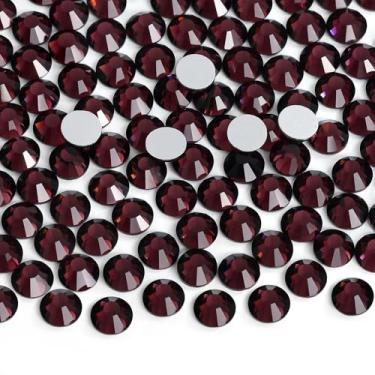 Imagem de Jollin Cola Fixa Cristal Flatback Strass Diamantes de Vidro Pedras para Arte de Unhas Artesanato Decorações Roupas Sapatos 8,4 mm (ss40 144 pcs, Ametista)