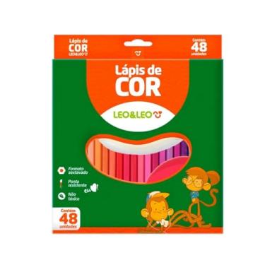Imagem de Lápis de Cor 48 Cores Sextavado - Leo e Leo