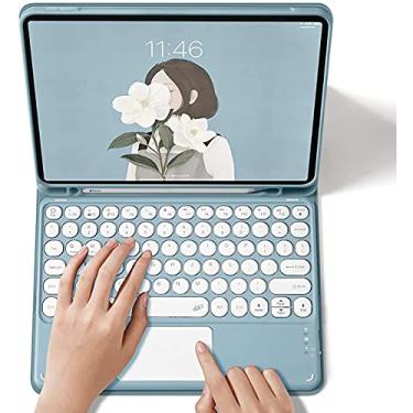 Imagem de Galaxy Tab A7 Keyboard Case-Touchpad Teclado destacável com S Pen Holder Cover para Tab A7 Tablet de 10,4 polegadas 2020 SM-T500/T505/T507, Azul