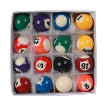 Imagem de kowaku 16x mini bolas de bilhar conjunto completo crianças brinquedo presente mesa de bilhar bolas acessórios de mesa de bilhar para sala de jogos indoor