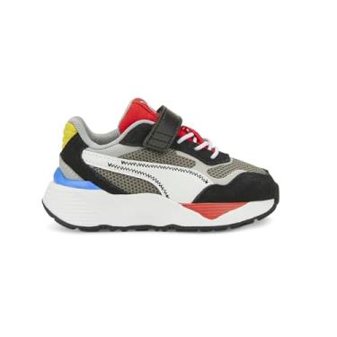 Imagem de PUMA Unissex-Criança Rs-Metric Fechamento Alternativo + Tênis, Castlerock - vermelho de alto risco, 7 Toddler