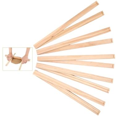 Imagem de DICHA 10 peças de guias de rolamento de argila de madeira – Bastões de guia de espessura de cerâmica e argila de polímero, 5 tamanhos