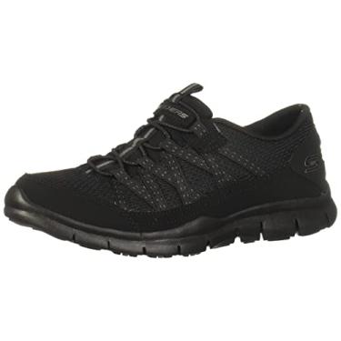 Imagem de Skechers Tênis feminino Gratis para passeio, Preto/Preto Bbk, 38