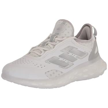 Imagem de adidas Tênis masculino Web Boost, Branco/Prata Metálico/Zero Metálico, 12