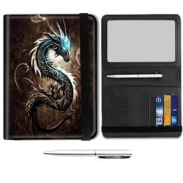 Imagem de Combo porta-passaporte e cartão de vacina, carteira de viagem de couro, porta-passaporte, capa com compartimento para cartão de vacinação CDC, protetor organizador de documentos de viagem para homens