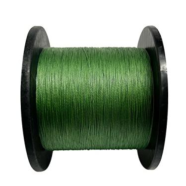 Imagem de Linha de pesca trançada 4 fios resistente à abrasão Linha trançada 4,5 kg a 40,8 kg Teste para água salgada, 547/1094 jardas, custo-benefício, zero elasticidade, diâmetro menor para visibilidade
