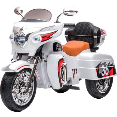 Imagem de Moto Eletrica Bang Toys Road Custom Victorious Monster 12v Branca