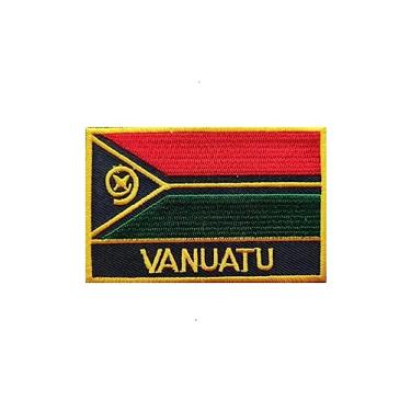 Imagem de Ruoming 1 PÇ Patch de bandeira de Vanuatu, bordado a ferro ou costurado, tático, militar, nacional de Vanuatu (Vanuatu)