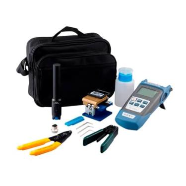 Imagem de Kit De Ferramenta Para Conectorizaçao De Fibra Óptica 8 peças Com Bolsa De Transporte e Caneta Ótica