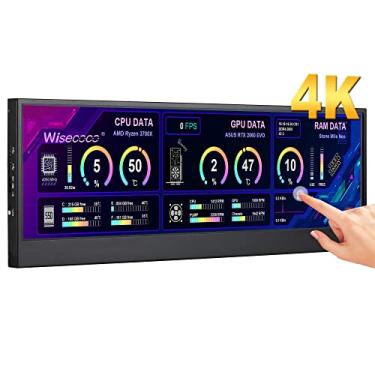 Imagem de 14'' 4K UHD IPS 3840x1100 Barra Estirada Pantalla Táctil Monitor para Ordenador Portátil PC Velocidad Temperatura Windows Aida64 CPU GPU HDMI Monitor Secundario para Música Media Timeline Edición