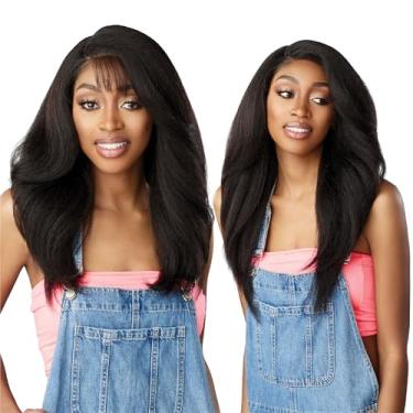 Imagem de Sensationnel Butta Lace 90'S Bangs Glueless Hd Lace Front Wig - 90'S Bangs Unit 904 (Color : 1B Off Black)