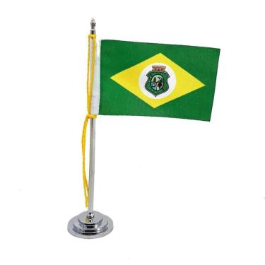 Imagem de Mini Bandeira Mesa Ceará Mastro 15 Cm Poliéster