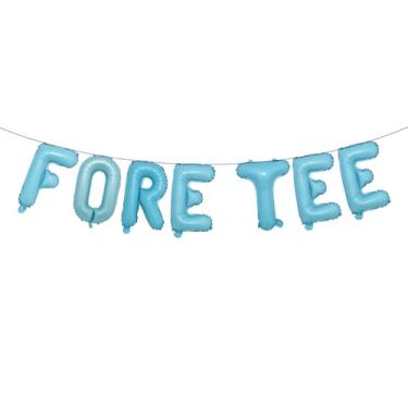 Imagem de Golf Themed 40th Birthday Party Decorations for Men Foretee Balloon Birthday Party Decorations Golf Theme Party Supplies Sports Theme Party Big Golf Ball Balloons (FORE TEE Light Blue)