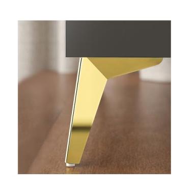 Imagem de TV Cabinet Support Feet, Coffee Table Leg Brackets, Suitable For Sofa Legs, Bathroom Cabinet Legs, Firm Support, Durable Iron Craftsmanship（4ps）(Gold,13cm/5.11in*13cm/5.11in)