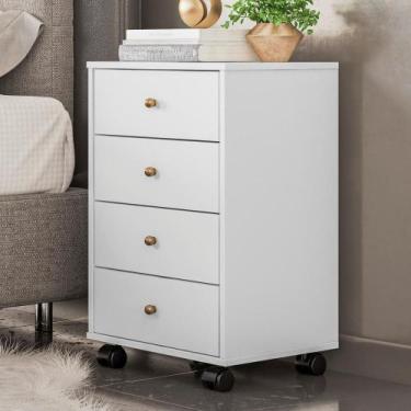 Imagem de Cômoda 4 Gavetas Lion Mitchell Branco - Mais de Casa