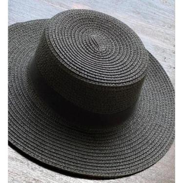 Imagem de Chapéu Paris Preto de Fibra Sintético Palha Feminino - Rei Look