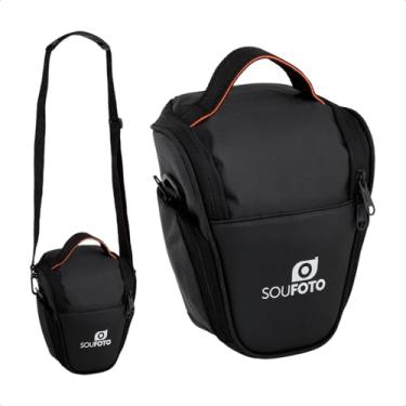 Imagem de SOU FOTO Bolsa para Câmera Digitais Fotografica DSLR Bag Sacola com Alça de Ombro Tiracolo e Alça de Mão Acolchoada Reforçada Universal | BCG-01