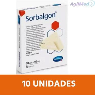 Imagem de Curativo Sorbalgon 10x10 - Caixa c/ 10 Alginato de Cálcio - Hartmann