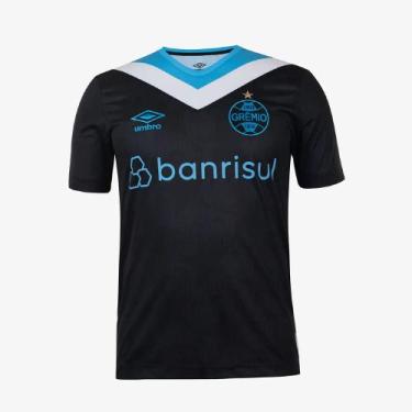 Imagem de Camisa Grêmio Umbro 2024 Uniforme 3 Torcedor - Masculino, M, Preto