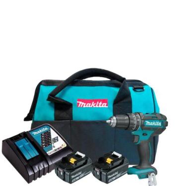 Imagem de Parafusadeira dhp482 com 2 Baterias Carregador e Bolsa - MAKITA