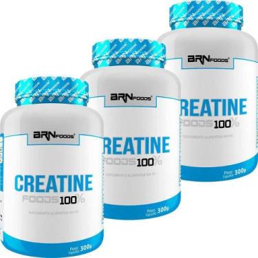 Imagem de Creatina Monohidratada 100% Pura 300g - Kit com 3 unidades - BRN Foods