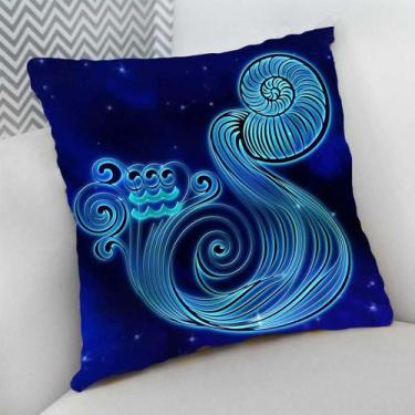 Imagem de Almofada Decorativa Cheia c/ Zíper Signos Horóscopo Zodíaco - Deluzz, 
