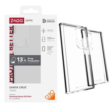 Imagem de ZAGG Capa protetora Gear4 Santa Cruz D30 para Samsung Galaxy S23 Ultra, 6,8 polegadas, fina, melhor aderência, clareza avançada, carregamento sem fio, à prova de choque (preto)
