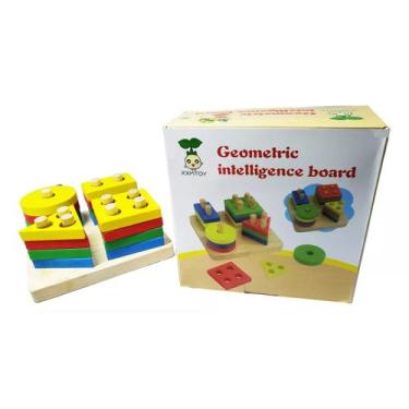 Imagem de Prancha De Formas Geométricas Em Madeira Brinquedo Educativo - OPEN TR