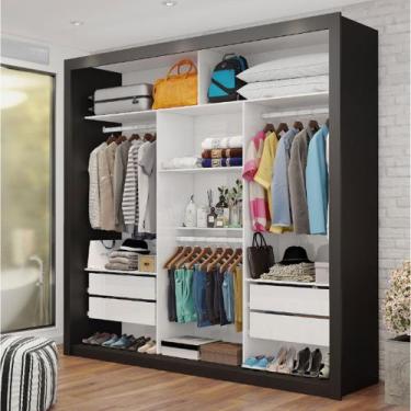 Imagem de Closet Casal Clarice Com Gavetas - Carioca Moveis, Preto