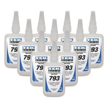 Imagem de Kit Cola Instantânea 793 Multiuso 100g 10 peças Tekbond