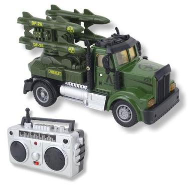 Imagem de Caminhão de Controle Remoto Military Truck Exército 1:64 Com Luz - YP 