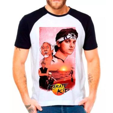 Imagem de Camiseta Masculina Raglan Branca Cobra Kai 07 - DESIGN CAMISETAS, Pret