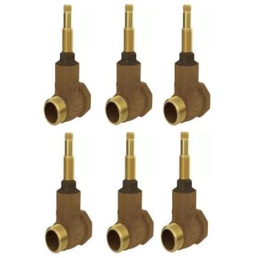 Imagem de Kit6pcs-base Registro De Pressão 3/4 4416.202 Deca