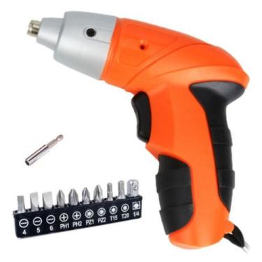 Imagem de Parafusadeira Sem Fio 4.8v Elétrica Bivolt Chave De Fenda - LUATEK