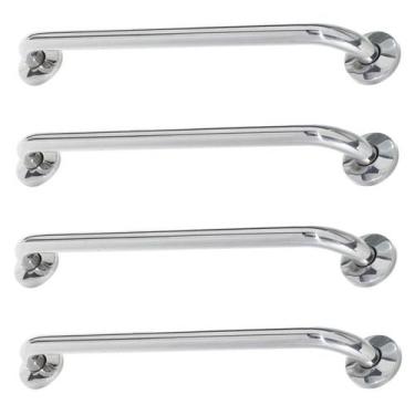 Imagem de Alça de Apoio 60cm Barra Kit 4 Unidades Inox Deficiente Cadeirante Ido