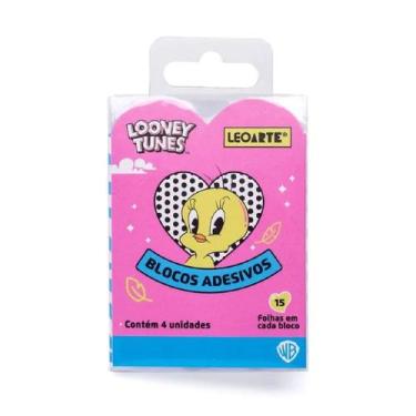 Imagem de Kit 4 Blocos Adesivos de Anotações Looney Tunes LeoArte - Leonora
