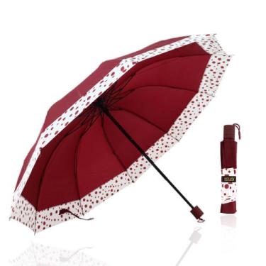 Imagem de Guarda Chuva Grande Manual Reforçado Contra Vento Cabe Na Bolsa  1023D