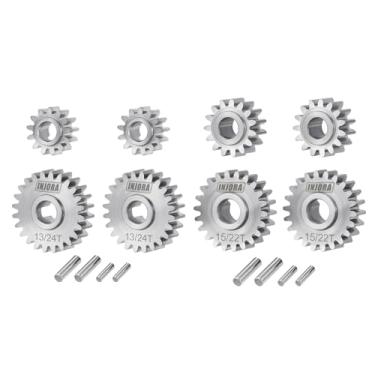 Imagem de INJORA Stainless Steel 15/22T Overdrive and 13/24T Underdrive Portal Gears Set for 1/18 RC Crawler Redcat Ascent-18 Upgrade