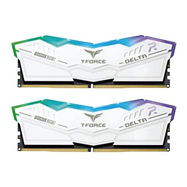 Imagem de TEAMGROUP T-Force Delta RGB DDR5 RAM 32GB Kit (2 x 16GB) 7600MHz (PC5-60800) CL36 Desktop Memory Module RAM (Branco) para Chipset Série 600 - FF4D532G7600HC36DDC01